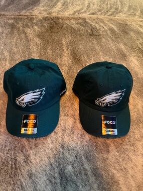 2-Pack Philadelphia Eagles Green Casual Logo Adjustable Hats